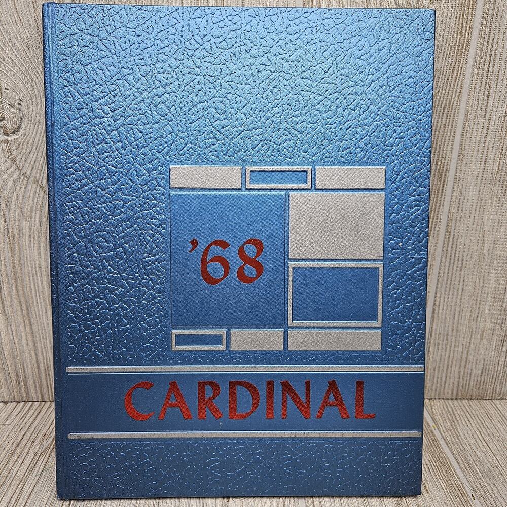 Vintage 1968 Cardinal Eudora Kansas High School Yearbook USD 491 Annual Book‎